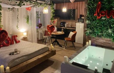 Suite Romantique avec Jacuzzi dans l'Oise : Votre Nid d'Amour, Hors du Temps, séjour, détente, escapade romantique